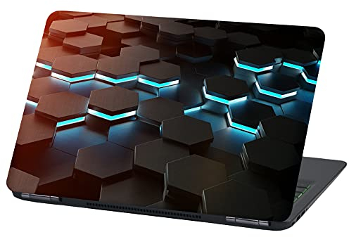 Laptop Folie Cover Abstrakt Klebefolie Notebook Aufkleber Schutzhülle selbstklebend Vinyl Skin Sticker (LP58 Hexagon, 13-14 Zoll)