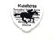 RACEHORSE FRIDGE MAGNET – horse silhouette in black on white ceramic heart shaped fridge magnet with horse's characteristics in background. Great gift/present idea for horse lover.