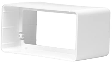110 x 55 mm / 11 x 5,5 cm. Conector de tubo rectangular para la conexión de tuberías. Sistema de ventilación, calefacción, refrigeración. Elemento de ventilación para espacios limitados.