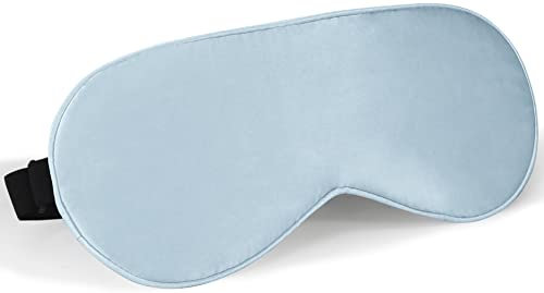LaCourse Kinder-Augenmaske aus reiner Maulbeerseide, mit Reisetasche, weiche und bequeme Augenmaske zum Schlafen, komplette Verdunklungsseide mit verstellbarem Gurt für Jungen und Mädchen