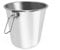HENDI Seau à poignée, seau de cuisine à usage alimentaire, seau métallique multi-usages, 10 L, diamètre: 278mm, hauteur: 235mm, acier inoxydable