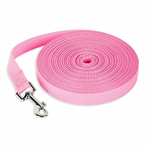 Monkimau Schleppleine für Hunde 5m 10m 15m 20m 30m 50m Lang Nylon Hundeleine Mittelgroße Hunde Trainingsleine Langlaufleine Feldleine Hausleine Hofleine Longe Pferd