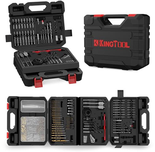 KingTool Drill Bit Set - 418 PCS Drill Bits, Drill Set & Drill Bit for Wood, Metal, Masonry, Cement, Screwdriver Bit Set Combo Kit Perfect for DIY Projects and Home Repairs