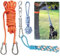 TUAHOO Outdoor Hanging Bungee Dog Toy, Interactive Tether Tug of War Toy for Pitbull Small to Large Breeds, Tree Tugger Rope with Spring Pole, 2 Dog Rope Toys