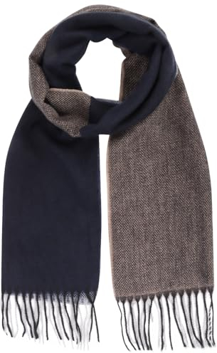 Schal Herren Herbst Winter Dunkelblau Halstuch Herren Schöner Weicher Gemischt Schal Warm Plaid Schals Nackenschutz Halsumfang Winter Lange Schals für Männer,Checker-Farbabstimmung,180 × 35cm