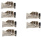 Spactz 6 PCS 0-90-180 Degrés Autobloquant Charnière Pliante Pieds de Table Pliante Table Table Table pour Meubles Charnière