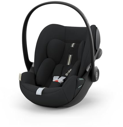 CYBEX Gold Cloud G i-Size Plus Babyschale, inkl. Neugeborenen-Einsatz, ab Geburt bis ca. 24 Monate, für Kinder von 40 cm bis 87 cm, max. 13 kg, Moon Black