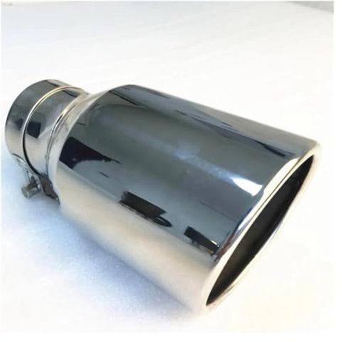 Auto Auspuffrohr Edelstahl-Fahrzeug Das Universellen Schwarzen Schalldämpfer-Heckhals Umrüstet Auto-Modifikation-Auspuffspitze Auspuffblende Blenden (Color : 60MM IN-101MM OUT)