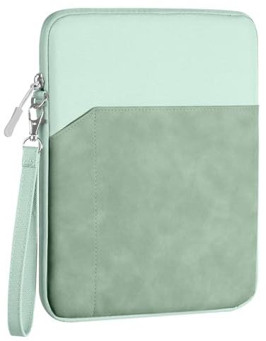 TiMOVO 9-11 Inch Tablet Sleeve Bag for iPad 11-inch A16 2025, iPad 10th Gen. 10.9, iPad 10.2, iPad Air 11/Air 5th/4th Gen. 10.9, Galaxy Tab A9+/A9 Plus 11, Protective Bag with Pocket, Mint Green