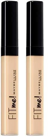 Maybelline New York Abdeckstift, Fit Me! Concealer, Für makellose Haut, Alle Hauttypen, Nr. 15 Fair, 6,8 ml (Packung mit 2)