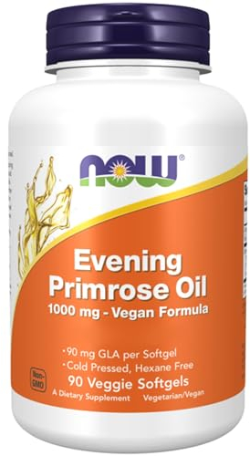 Now Foods, Evening Primrose Oil (Nachtkerzenöl), 1000mg, 90 vegane Weichkapseln, Laborgeprüft, Vegetarisch, Sojafrei, Glutenfrei, Ohne Gentechnik