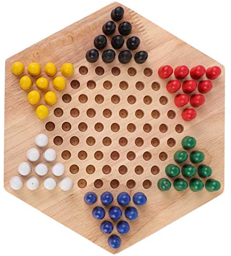 Chinesisches Damebrett für, Lernbrett für, Klassisches Halma-Chinesisches Dame-Set, Strategie-Familienspielteile