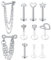 VFUN Flachrücken Vorwärts-Helix-Piercing 1.2mm Baumeln Kette 16G Chirurgenstahl Lippenpiercing Labret Piercing Conch Tragus Helix Piercing Für Damen