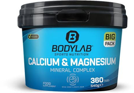 Bodylab24 BIG PACK Calcium & Magnesium Complex 300 Tabletten, zur Unterstützung der normalen Muskelfunktion in intensiven Trainingsphasen, für Athleten aller Sportarten geeignet