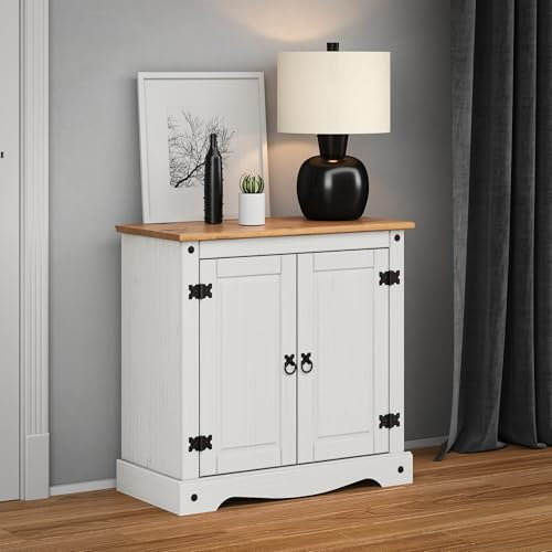 Corona Sideboard White Wax 2 Door Cupboard
