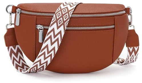 Zyig kleine umhängetasche damen bauchtasche damen kleine handtasche Veganes Leder crossbody bag damen Verstellbarer Schultergurt