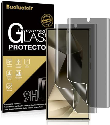 Buoluoioir Lot de 2,Protection D'écran Avant Anti-Espion pour Samsung Galaxy S24 Ultra 5G,Film de Protection d'écran avec Haute Protecteur pour Galaxy S24 Ultra 5G Écran Anti-Espion