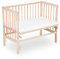 FabiMax Baby Beistellbett Basic Natur, stufenlos höhenverstellbar, Buchenholz massiv, inkl. Matratze Classic