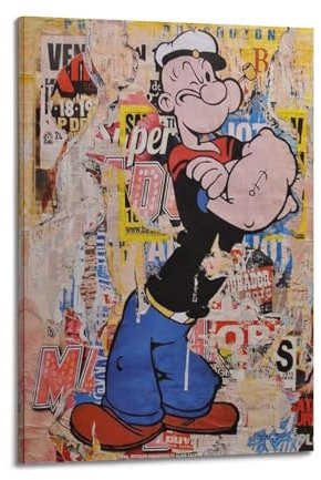 VBYTAXTWJ Anime-Popeye-Poster, dekoratives Gemälde, Leinwand, Wandposter und Kunstdruck, moderne Familienschlafzimmer-Dekoration, Poster, 30 x 45 cm, 1 Stück
