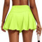 PINSPARK Tennisrock Damen Plissiert Tennis Skort Hohe Taille Golfrock mit Innenhose Shorts Faltenrock mit Taschen Grün XL