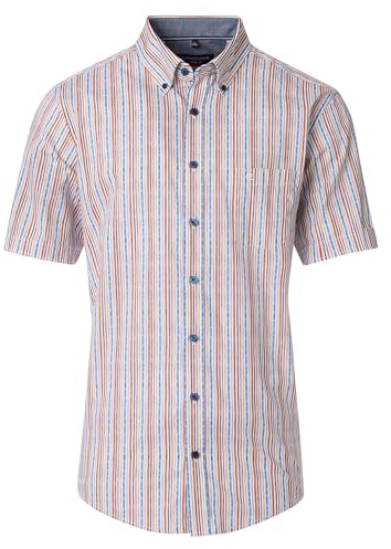 CASAMODA Freizeithemd Kurzarm gestreift Casual Fit