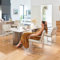 COLAMY Modernes Essstuhl-Set 4er, Knopfgepolsterter PU-Leder-Esszimmerstuhl mit Metallbeinen für Zuhause/Wohnzimmer/Büro/Esszimmer, Beige