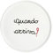 Simple Day Piatto Pizza 'Quando Arriva?', Ceramica, 31,5 cm, Bianco con Scritta Decorativa