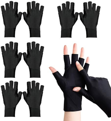 COWANIEE 4 Pairs Compression Gloves for Women, Gloves for Nail Art Skin Care