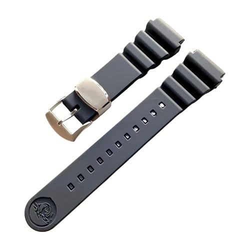 ROUHO Silikon Uhr Armband Herren Sport Armband Ersatz Uhrband Zubehör für Seiko Prospex SPR007 Abalone Sumo Tuna