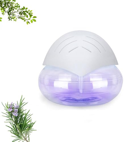 Lufterfrischer Raumluftreiniger - Airbowl Luftreiniger bis 60 m², Luftfilter, Air Purifier, Air Purifier and Humidifier 2 in 1, Luftreiniger Raucherzimmer, Raumluftreiniger, Unter 40 dB (Weiß)