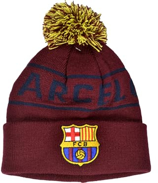 Hy-Pro Officially Licensed Barcelona Bobble Hat - for Winter with Traditional Pom-Pom Design - Fan Bobble Hat for Men and Women