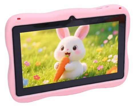 Jopwkuin Tablette D'ordinateur pour Enfants Écran D'affichage HD de 7 Pouces pour 7.0 Stockage 1 + 16G, Autonomie Longue Durée, Scène applicable: Sorties en Famille