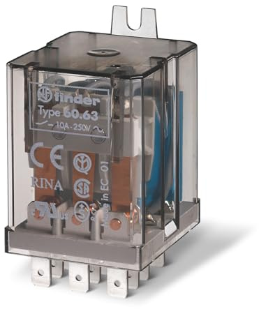 Finder Serie 60 - Industrierele Faston 24 VDC 3 Kontakte