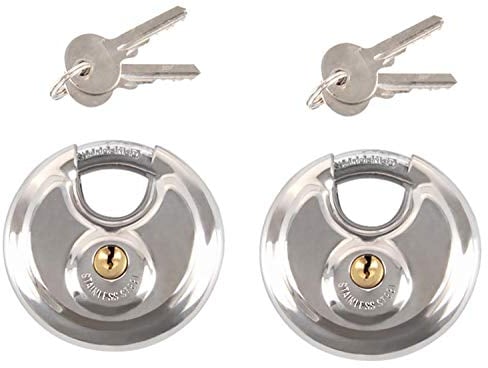 ProPlus 341319 Paar (2 Stück) Rundschloß Ø70mm Vorhängeschloss gleichschließende Ausführung