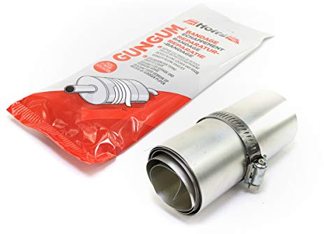 Holts Gun Gum Bande de réparation pour tuyau d'échappement 800 mm x 12 cm avec pâte d'étanchéité 200 g