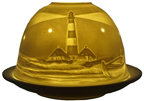 CBK-MS Teelichthalter Westerhever Leuchtturm Teelicht Windlicht Dome Light