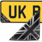 Biomar Labs® 2 x 3D Domed Silicone Badge Stickers Decal Emblem Number Plate Car Motorcycle Helmet England UK Union Jack National United Kingdom Great Britain Flag F 141