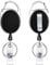 Redamancy Einziehbarer Schlüsselanhänger, 2 Stück Schlüsselring Retractable Badge Reel, Schlüsselband ausziehbar, Einziehbarer Schlüsselanhänger, für ID Badge Holder, Kartenhalter, Schlüsselkarten