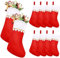 Nikolausstrumpf,Nikolausstiefel,10 Stück Nikolausstiefel Zum Befüllen,36 x 23 cm ,Großer Weihnachtsstrumpf, Christmas Stockings Personalized, Hängende Weihnachten Strümpfe für Kamin, Weihnachtsdeko