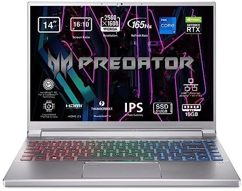 Acer Notebook Predator Triton 300 SE PT314-52s-76F0 QWERTY Español i7-12700H 512 GB SSD 14 16 GB RAM