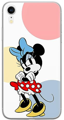 ERT GROUP mobile phone case for Iphone XR original and officially Licensed Disney pattern Minnie 078 optimally adapted to the shape of the mobile phone, case made of TPU