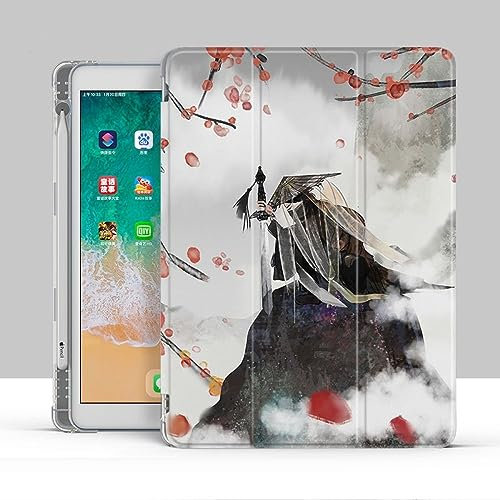 WunM Studio Hülle für icase für iPad 9,7 Zoll, Modell 2018/2017, 6./5. Generation, stoßfeste, robuste Hülle mit leichtem Smart Cover mit Stifthalter für Schutzhülle A1893/A1954/A1822/A1823,