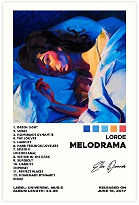 SORECI Melodrama Poster – Lorde Album Poster Leinwand Poster Wandkunst Dekor Druck Bild Gemälde für Wohnzimmer Schlafzimmer Dekoration ungerahmt 30 x 45 cm
