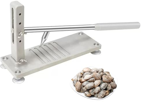 QUTBAG Stainless Steel Oyster Sheller, Manual Oyster Shucking Machine with Glove and Securing Clip, Adjustable Shell Shucker Tool for Restaurant Hotel Supermarket Seafood Shop