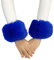 Lina & Lily Damen Winter Armstulpen Manschetten Pulswärmer Kunstfell (Königsblau)