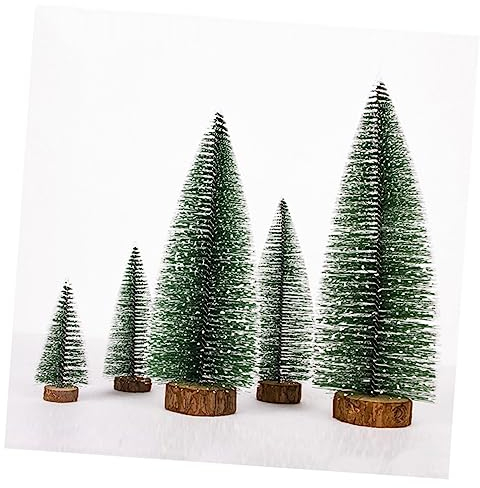 Mini-Weihnachtsbaum Tisch-Weihnachtsbaum Kleiner Weihnachtsbaum Sisal-Flaschenbürstenbäume Desktop-Dekor Tannenbaum Christbaum künstlicher Weihnachtsbaum hölzern schmücken Bambus