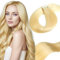 LieblichWelle Tape Extensions Echthaar Gebleichtes Blond 50cm, 20Stück, 50g/Packung, Salon-Klasse Qualität, Einfaches und Angenehmes Tragen für Junge Frauen (Gebleichtes Blond, 50 cm)