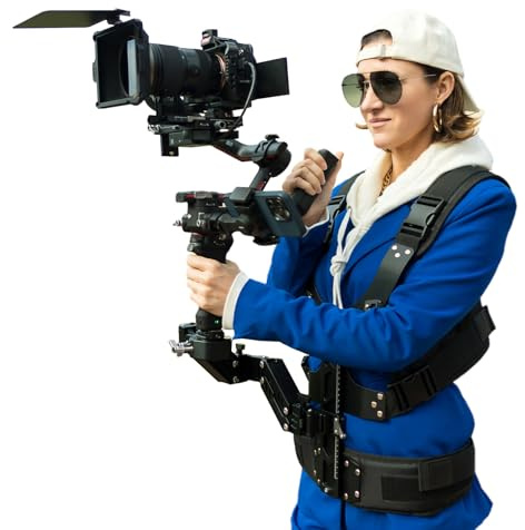 DF DIGITALFOTO Thanos-SE Gimbal SteadiCam Stützwesten-System, kompatibel mit DJI RS4/RS 4 Pro/RS3/RS 2 PRO, ZHIYUN Crane 3S/2S, Nutzlast 2-8 kg, 16 mm Pin Adapter im Lieferumfang enthalten