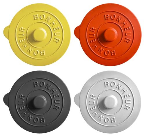 Verazquy Silicone Lids, 4 Pcs Universal Drink Cover Food Glass Covers Reusable Anti Dust Teacup Lid for Home Outdoors Mug Coffee Wine Glass Tea Cup