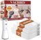 Vacbird Sac Sous Vide Vetement Aspirateur et Pompe à Vide Sans Fil, Lot de 8(4 Grands, 2 Moyens, 2 Petits), Sac de Rangement Sous Vide Réutilisables pour Vêtements, Literie, Couette